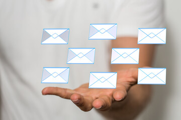 email marketing concept, send e-mail or newsletter.