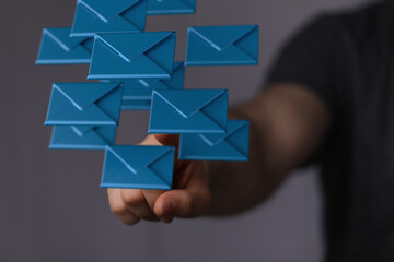 email marketing concept, send e-mail or newsletter.