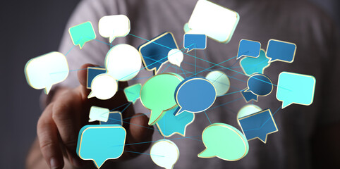 communication speak bubble digital concept