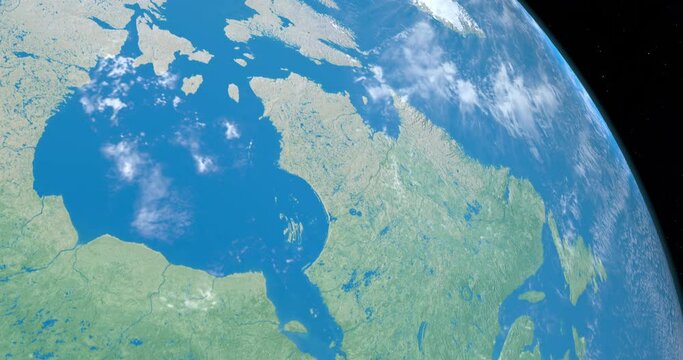 Hudson Bay in planet earth, aerial view