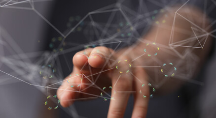 media binary code interface digital touch