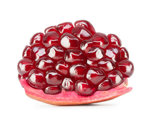 pomegranate seeds isolated on white background