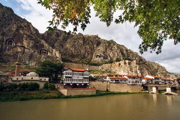 Amasya's Old Traditional Houses near River