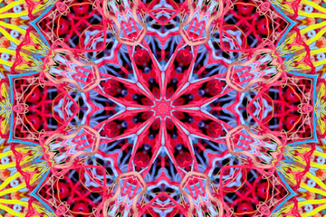 Abstract bright concentric multicolored pattern