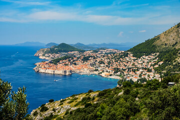 Naklejka na ściany i meble Croatia, Gorgeous view over old town of Dubrovnik