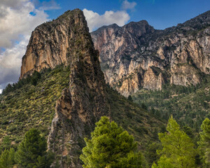 Fototapeta na wymiar Set of mountains located in Busot, Alicante.