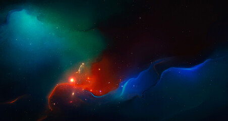 Nebula on a background of outer space	
