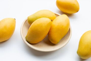 Tropical fruit, Mango on white