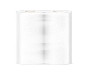 Set of towel paper in film mockup. Vector illustration isolated on white background. Can be use for template your design, presentation, promo, ad. EPS10.	