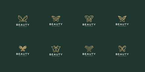 butterfly logo line art