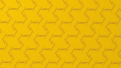 Geometric pattern where lines and shapes intersect with each other to form new patterns on bright vibrant yellow gradient with copy space. Use background for logo. Simple illustration concept