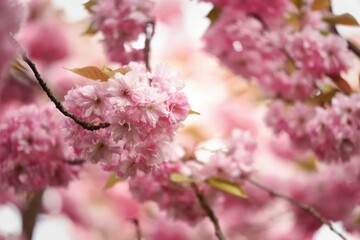cherry blossom background with lovely pink color