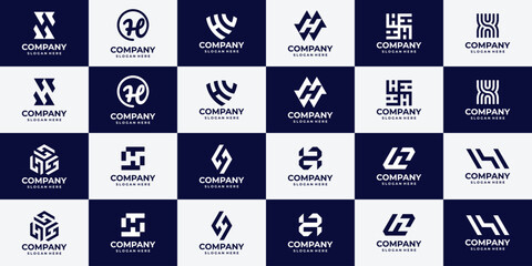 abstract logo Letter H Monogram