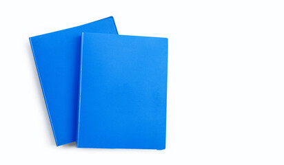Office folders  on white background. Top view