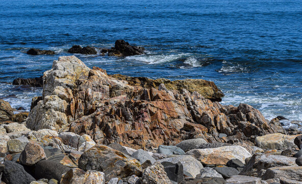 Rocky Beach Of Rye New Hampshire