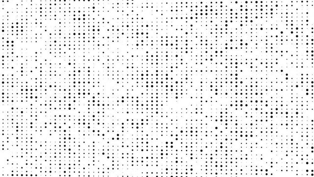 Digital halftone dots grid moving up, concept for digital technology background seamless loop.