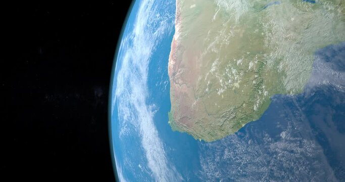 Cape of Good Hope in planet earth aerial view from outer space