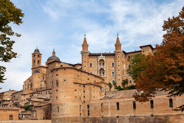 Fototapeta na wymiar Palazzo Ducale Castle of the Dukes of Urbino, Italy