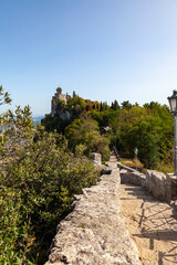 Ancient fortress in the city of Domagnano, San Marino, Italy