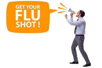 Concept of flu vaccination in winter