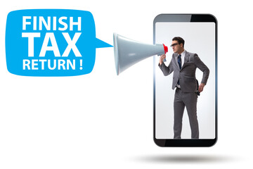 Fototapeta premium Concept of annual tax return submission