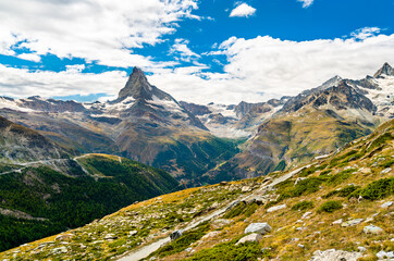 Fototapeta na wymiar Swiss Alps with the Matterhorn near Zermatt