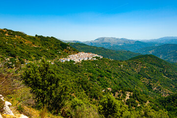 Fototapeta na wymiar Medieval town Gauchin located in the mountains of Andalusia, famous by its scenery and cultural life