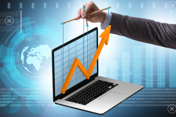 Concept of supporting economic growth in economy