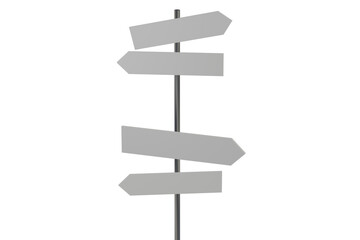 Road direction side in navigation concept - 3d rendering