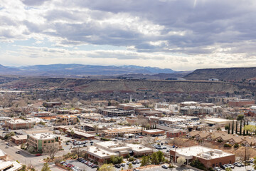 Fototapeta na wymiar Aerial view of the cityscape of St George
