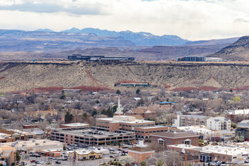 Obraz premium Aerial view of the cityscape of St George