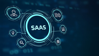 Software as a Service SaaS. Software concept. Business, modern technology, internet and networking concept.