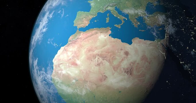 Desert of Sahara in planet earth