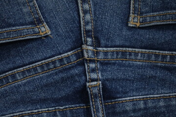 Dark blue jeans close up, Close up shot of denim jeans