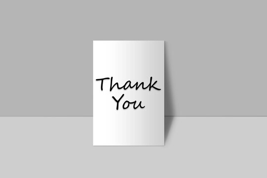 3d illustration cubesThank you word with white background