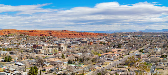 Fototapeta premium Aerial view of the cityscape of St George