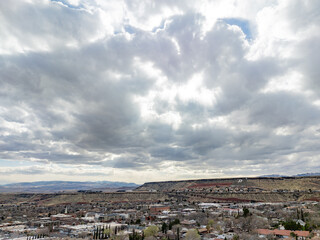 Aerial view of the cityscape of St George