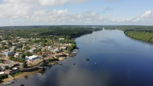 DRONE DJI MAVIC PRO AERIAL IMAGE OF THE CITY OF OIAPOQUE AMAPA BRAZIL AMAZON 