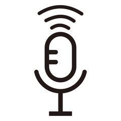 Mic podcast icon vector illustration symbol