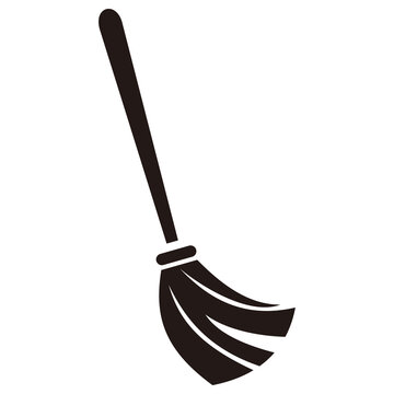 Broom icon vector illustration sign