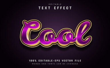 Cool purple text effect editable