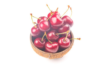 fresh cherry berry. healthy food for breakfast. fruits of vegetation.
