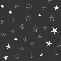 Fototapeta na wymiar Star doodle seamless pattern. Background texture.