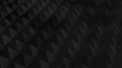Black Cube Background Wall. 3D illustration. 3D CG.High resolution.