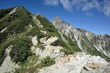 北アルプス、表銀座ルートの風景、槍ヶ岳