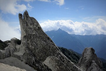 北アルプス、表銀座ルートの風景、燕岳のイルカ岩