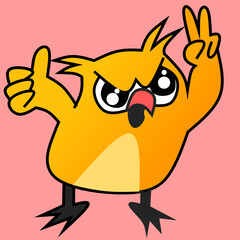 Cartoon cute owl
