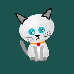 cute cat cartoon illustration