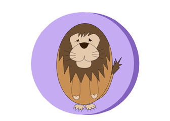 cute lion cartoon