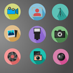flat icons for web and mobile applications